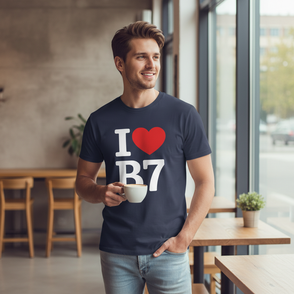 B7 - T-Shirt - I Heart B7 Design - Nechells | Vauxhall | Ashted | Duddeston