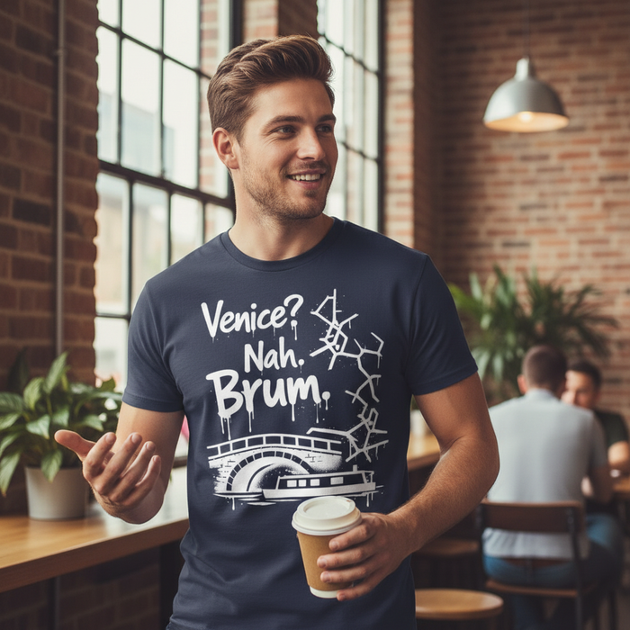 Birmingham - T-Shirt - Venice? Nah, Brum Canal Graffiti Graphic