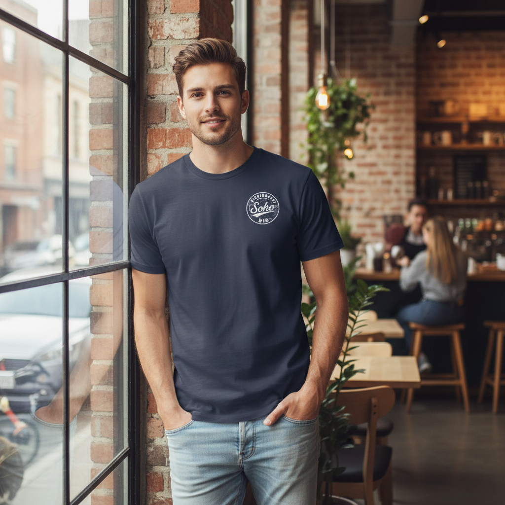 Soho - T-Shirt - B18 Vintage Stamp Design