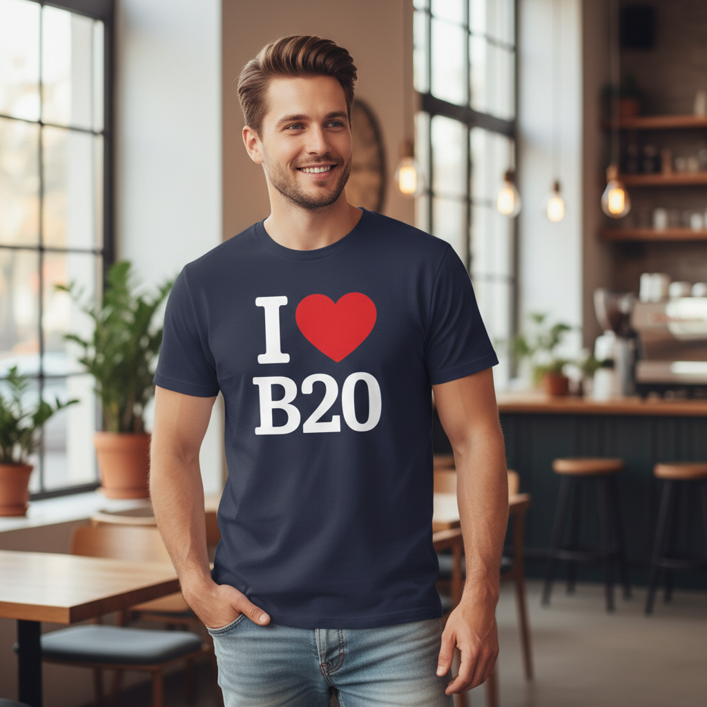 B20 - T-Shirt - I Heart B20 Design - Handsworth Wood | Handsworth | Birchfield | Browns Green