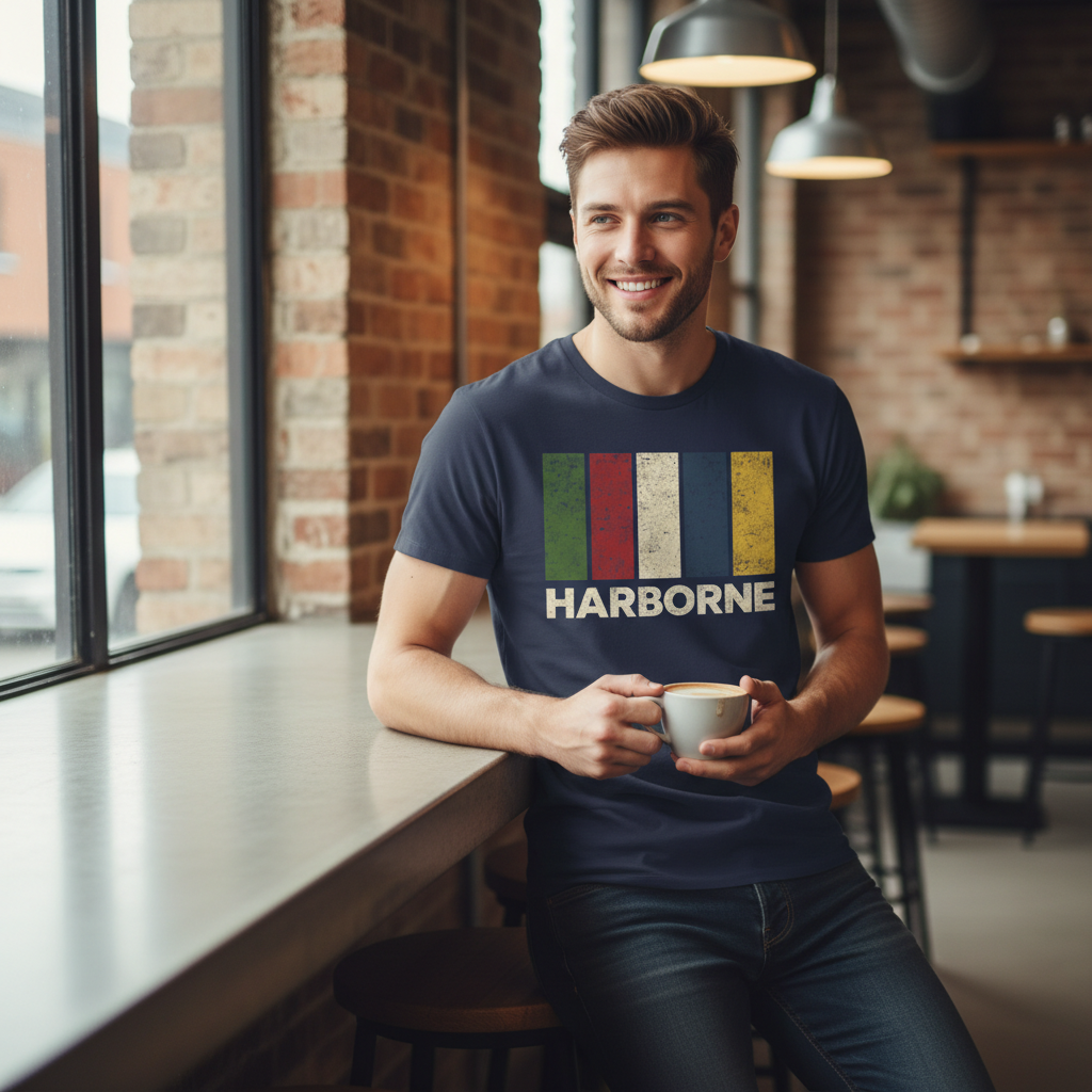 Harborne - T-Shirt - Colour Block Design