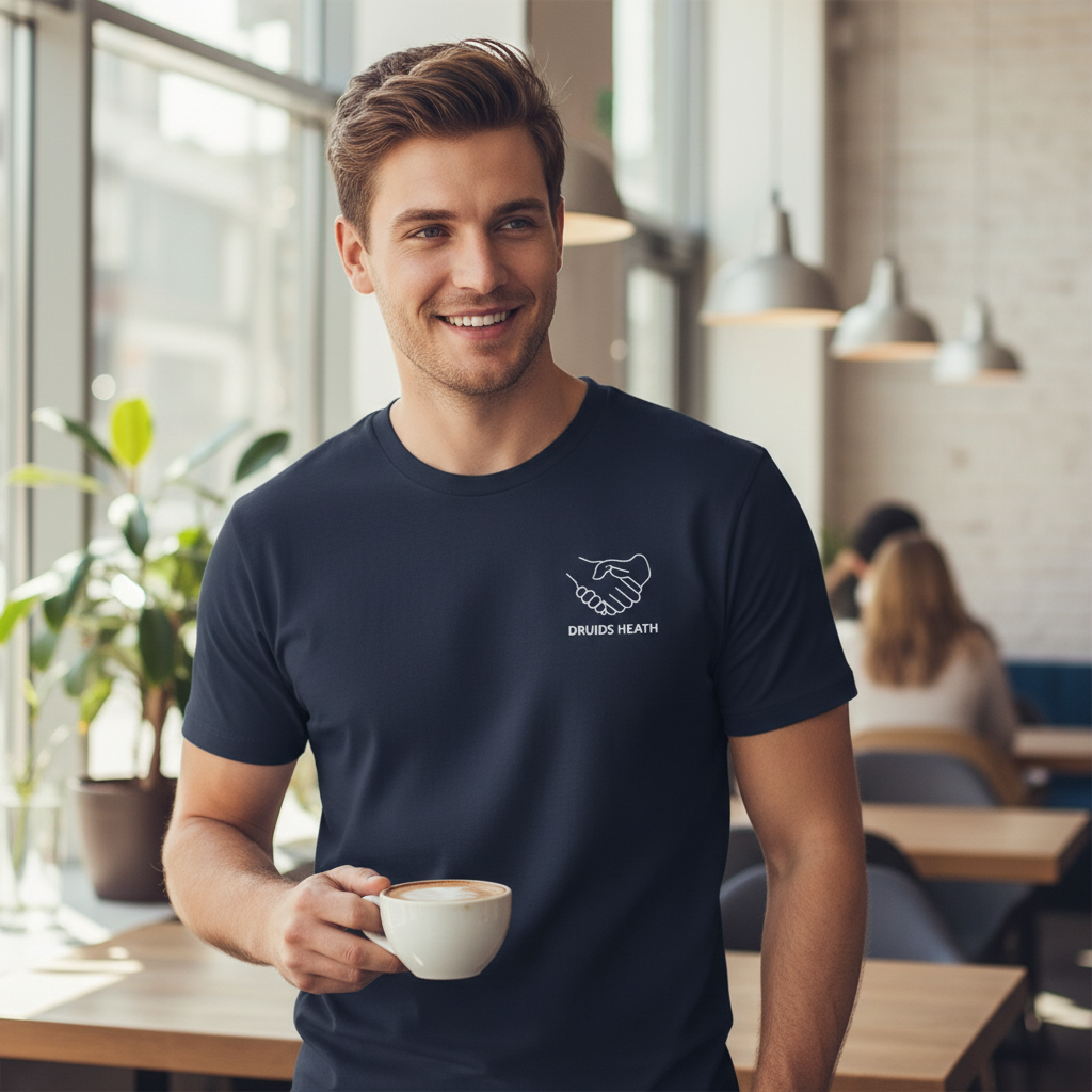 Druids Heath - T-Shirt - Minimal Line Icon Design - Community