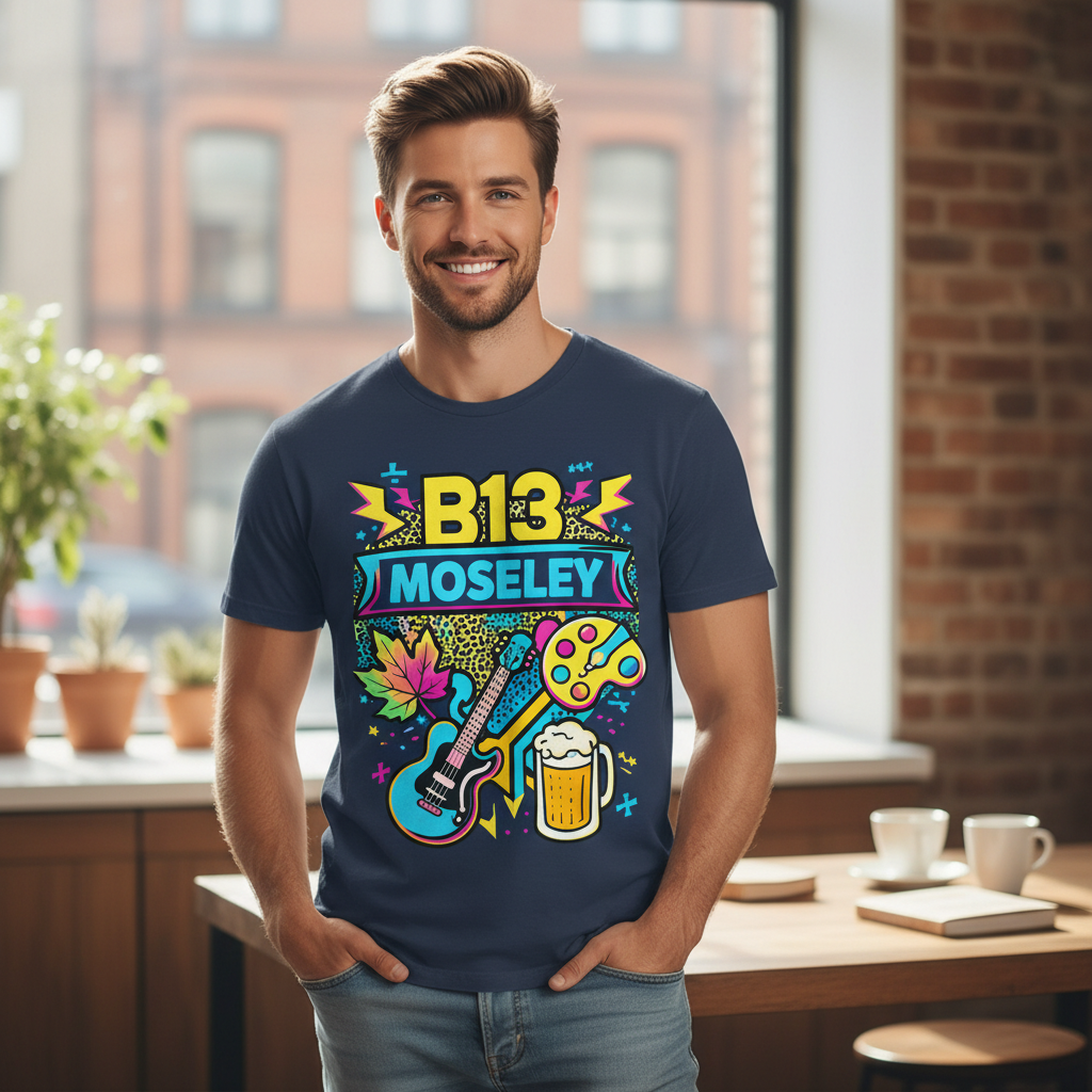 Moseley - T-Shirt - Playful Neon Vibe Design