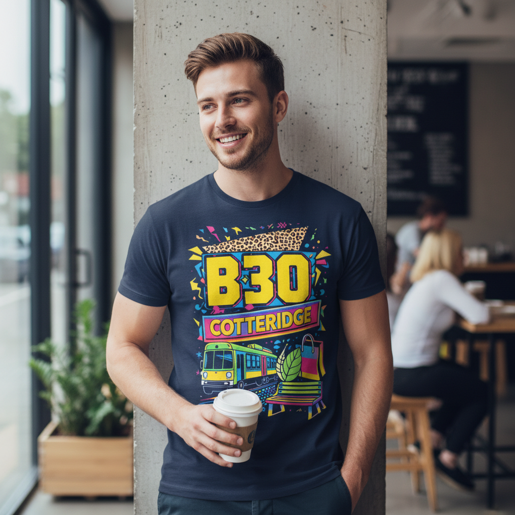 Cotteridge - T-Shirt - Playful Neon Vibe Design