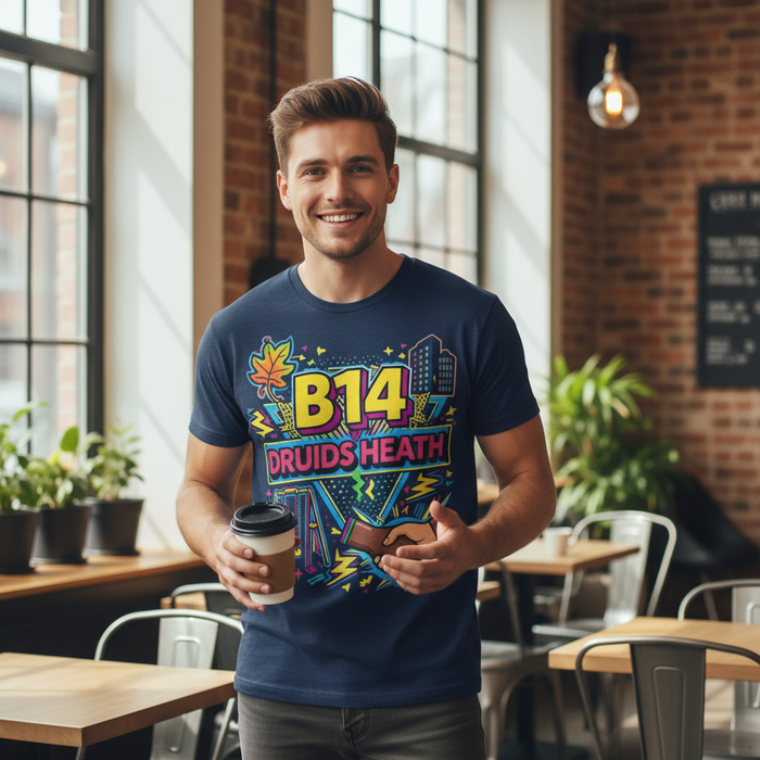 Druids Heath - T-Shirt - Playful Neon Vibe Design