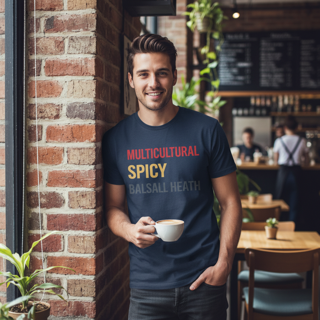 Balsall Heath - T-Shirt - Minimal Type Stack Design
