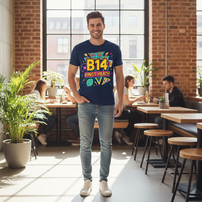 Kings Heath - T-Shirt - Playful Neon Vibe Design