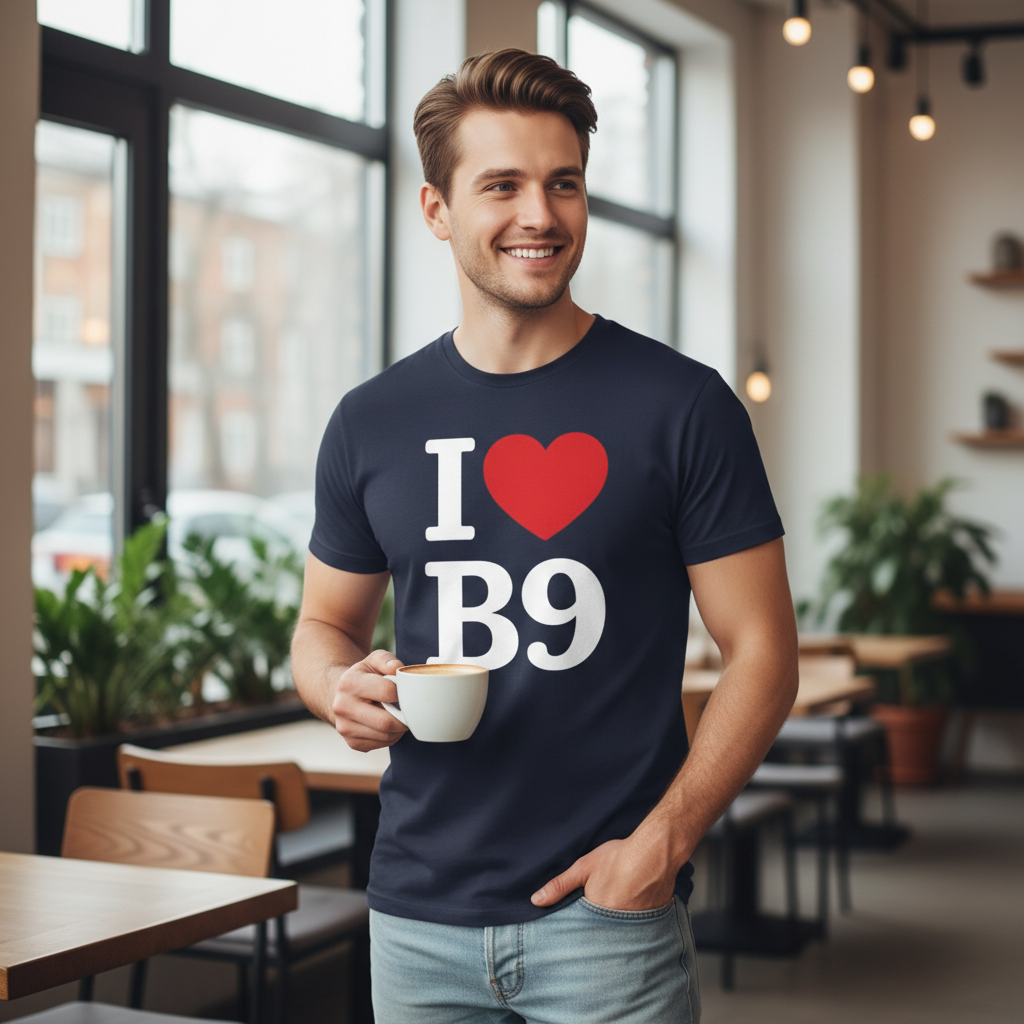B9 - T-Shirt - I Heart B9 Design - Bordesley Green | Bordesley | Small Heath