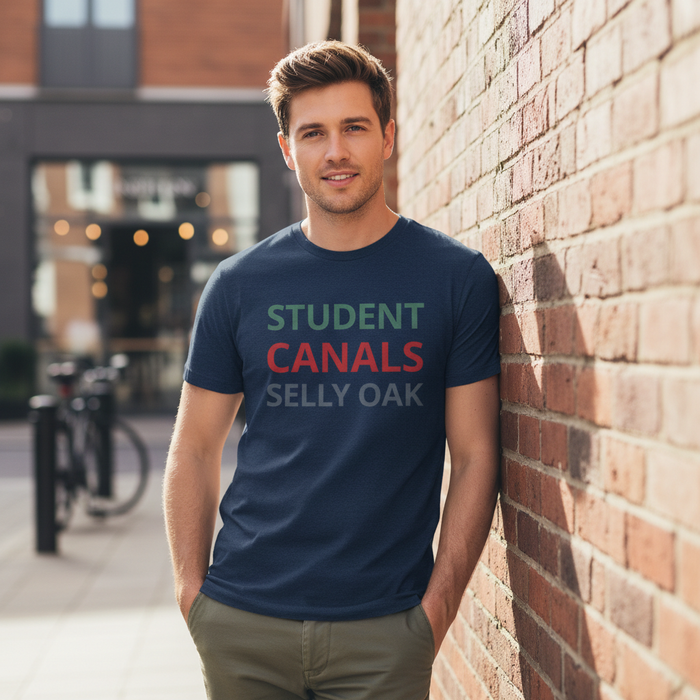 Selly Oak - T-Shirt - Minimal Type Stack Design