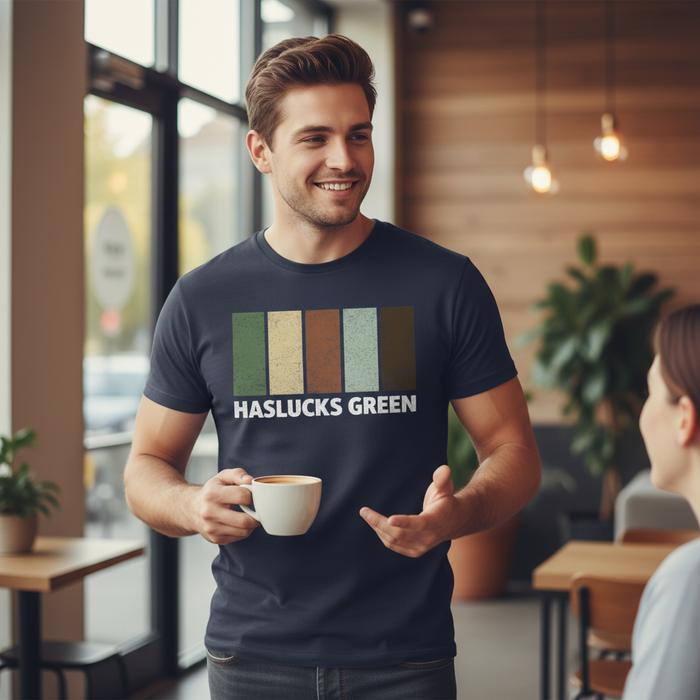 Haslucks Green - T-Shirt - Colour Block Design