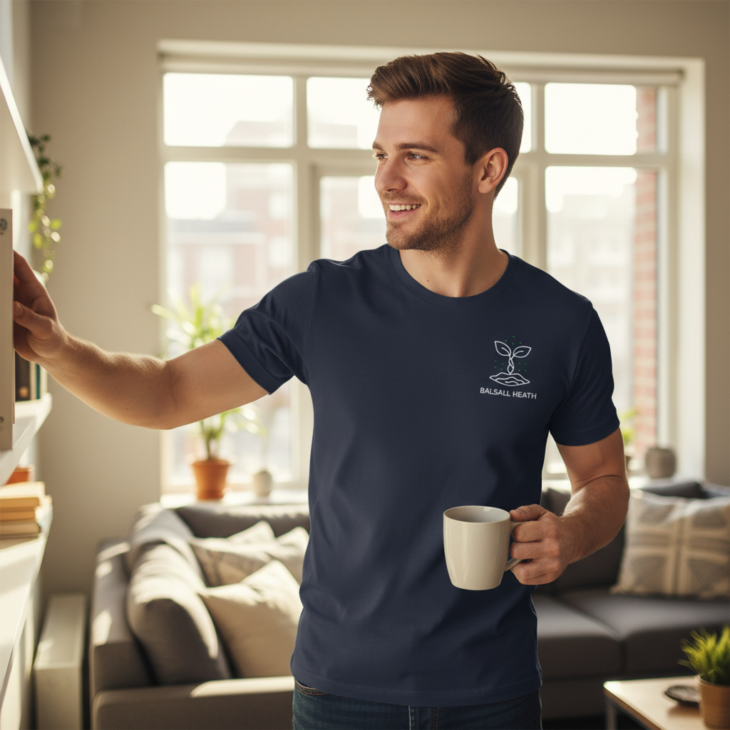 Balsall Heath - T-Shirt - Minimal Line Icon Design - New Beginnings