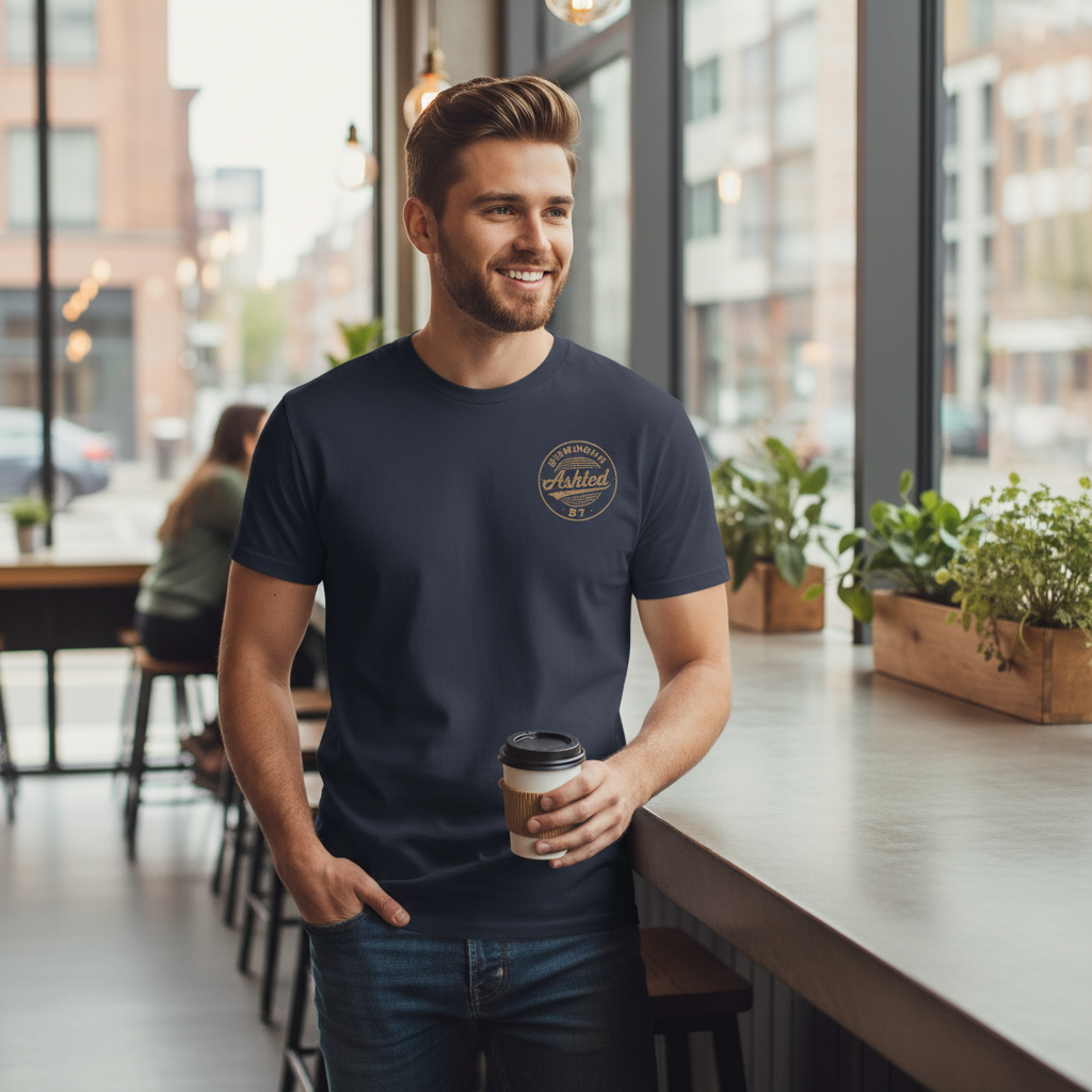 Ashted - T-Shirt - B7 Vintage Stamp Design