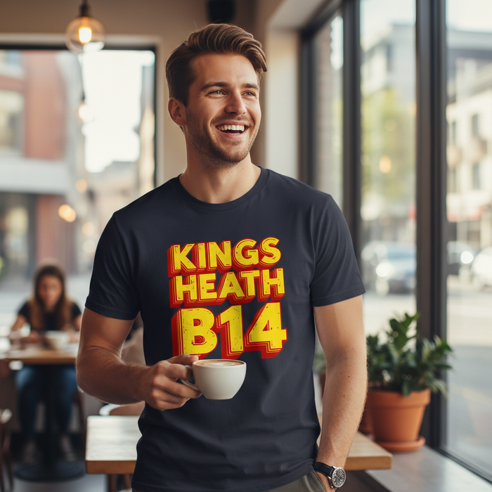 Kings Heath - T-Shirt - Bold 3D Type Design
