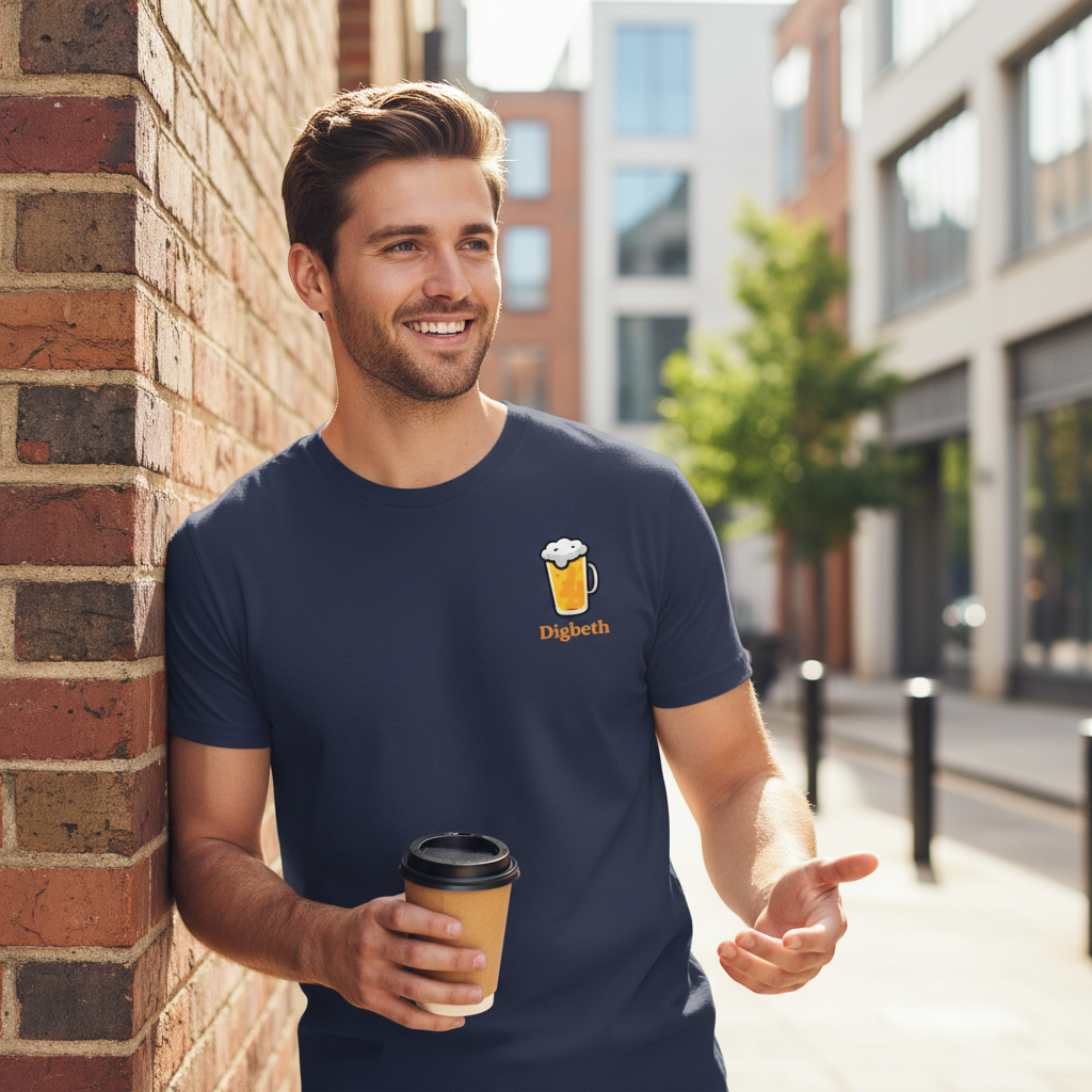 Digbeth - T-Shirt - Minimal Cool Design - Beer Glass