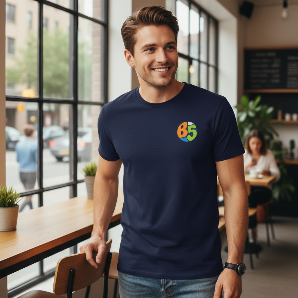 B5 - T-Shirt - Colour Burst Postcode Design