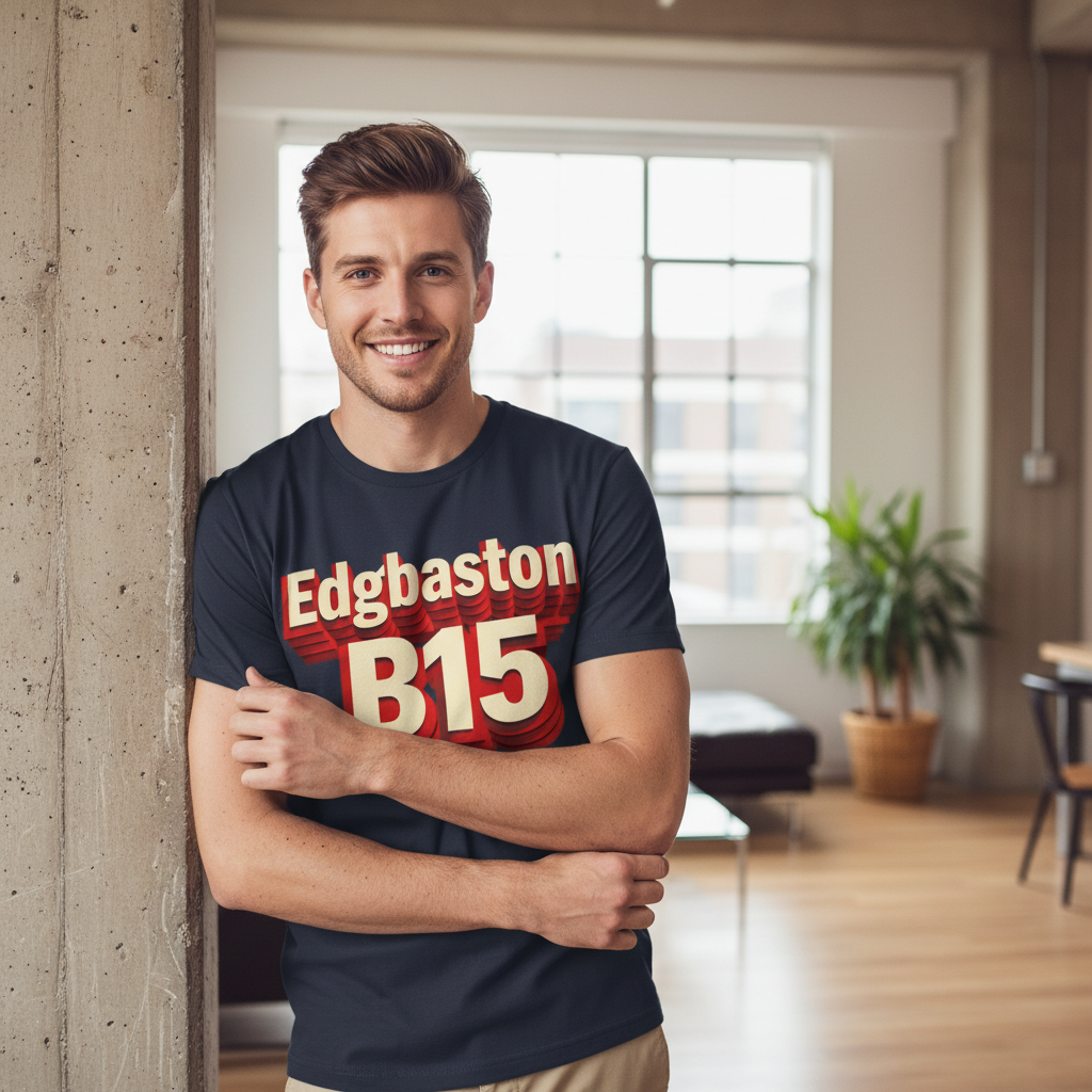 Edgbaston - T-Shirt - Bold 3D Type Design