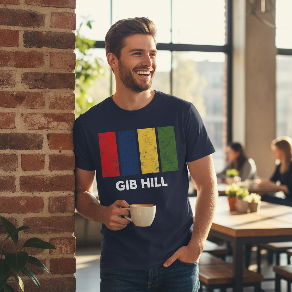 Gib Hill - T-Shirt - Colour Block Design