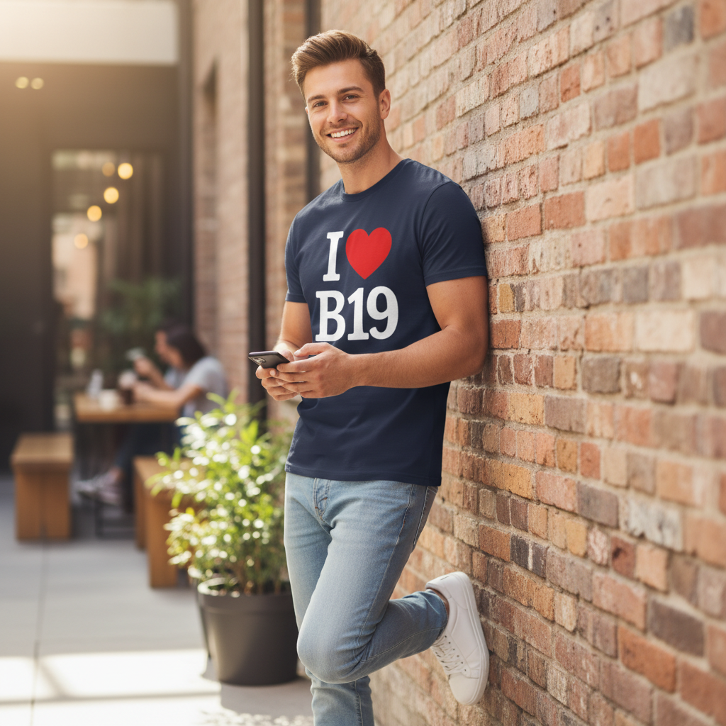 B19 - T-Shirt - I Heart B19 Design - Lozells and East Handsworth | Lozells | Newtown | Birchfield | Gib Hill | Hockley