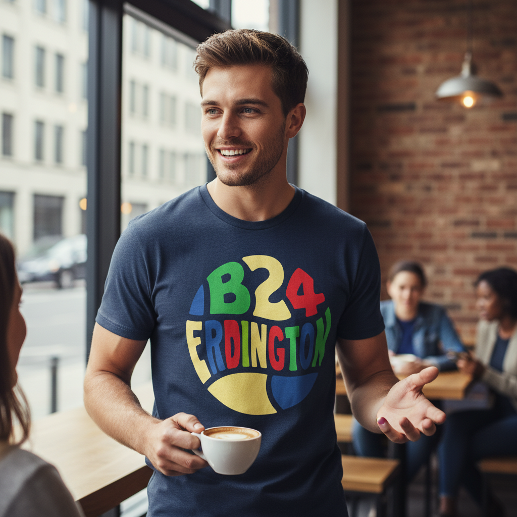 Erdington - T-Shirt - B24 Colour Burst Design