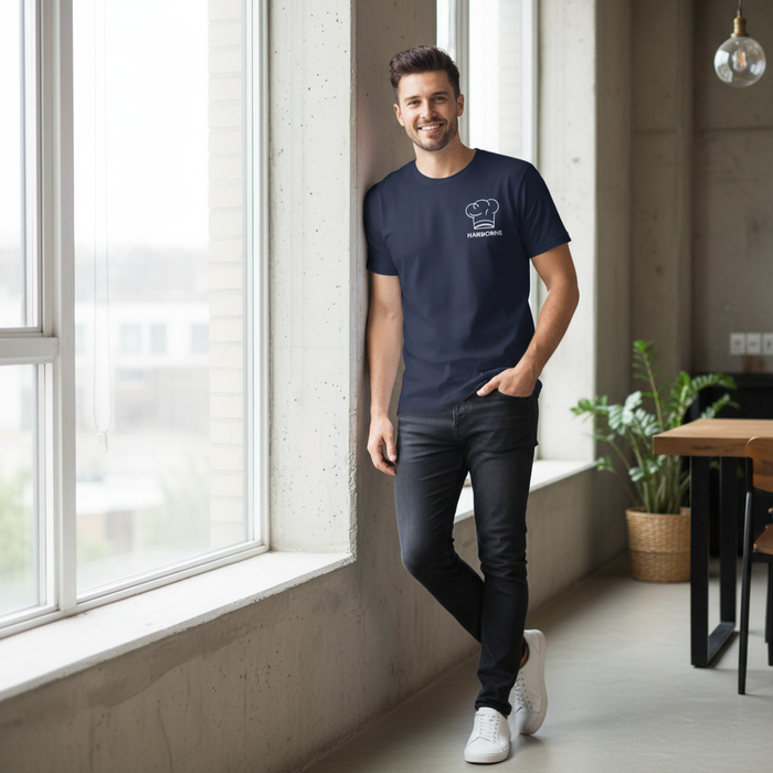 Harborne - T-Shirt - Minimal Line Icon Design - Chef's Hat