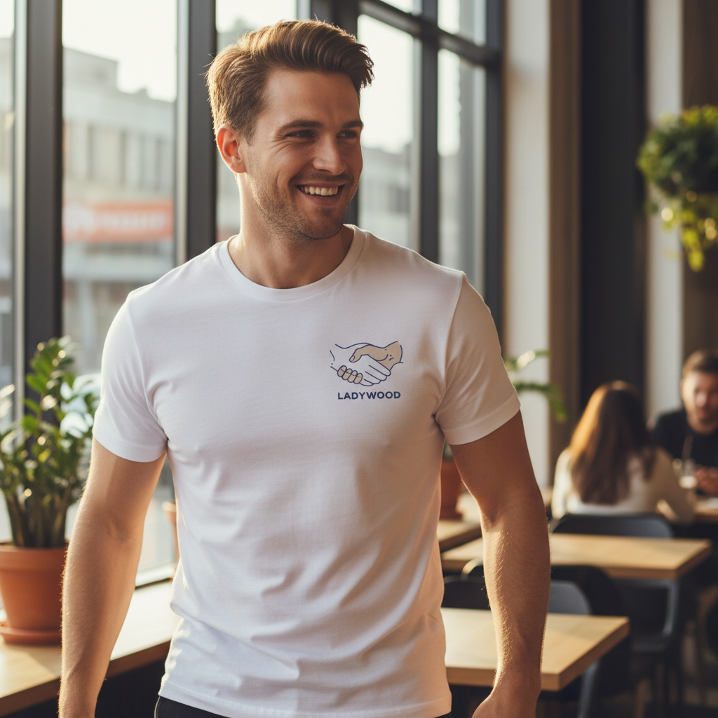 Ladywood - T-Shirt - Minimal Line Icon Design - Community