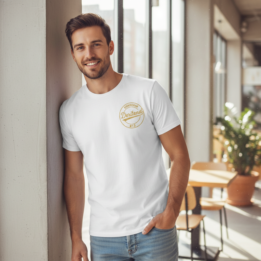 Deritend - T-Shirt - B12 Vintage Stamp Design
