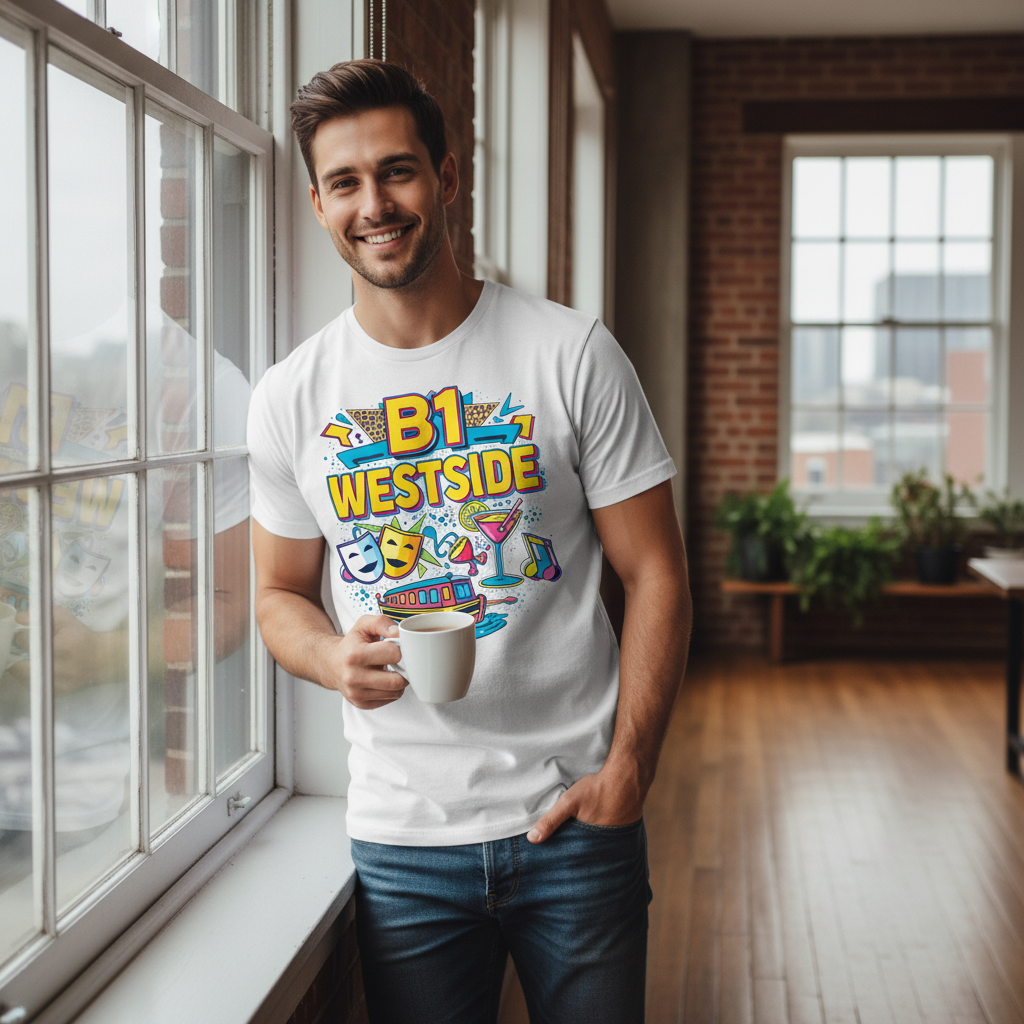 Westside - T-Shirt - Playful Neon Vibe Design