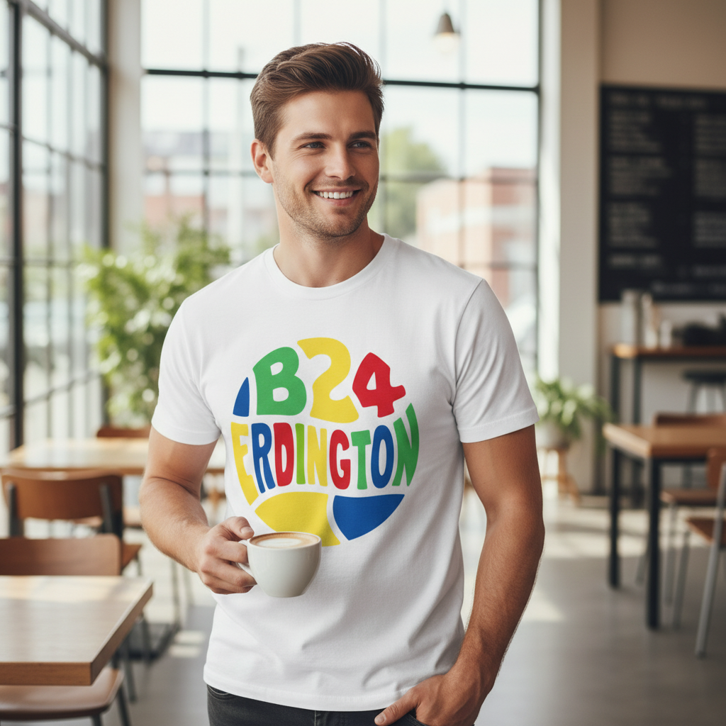 Erdington - T-Shirt - B24 Colour Burst Design