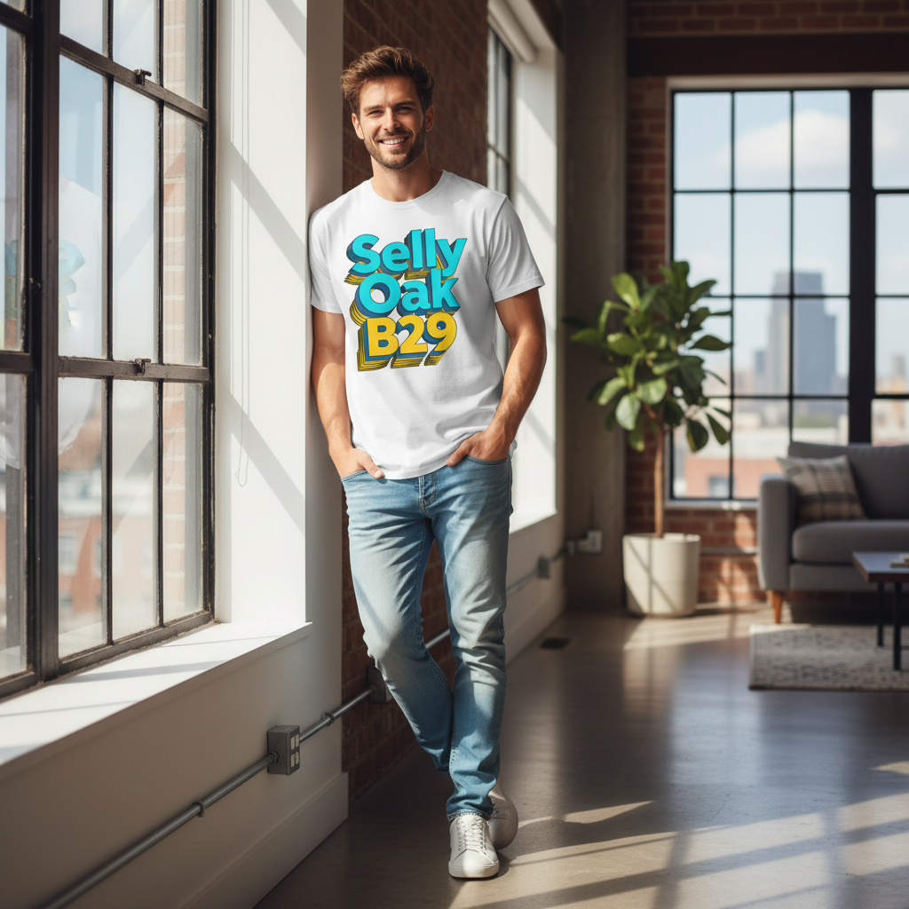Selly Oak - T-Shirt - Bold 3D Type Design