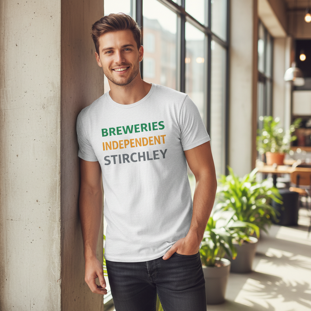 Stirchley - T-Shirt - Minimal Type Stack Design