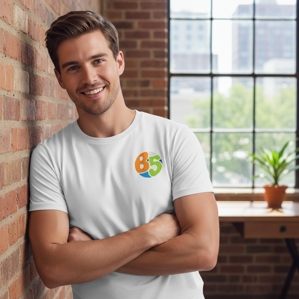 B5 - T-Shirt - Colour Burst Postcode Design