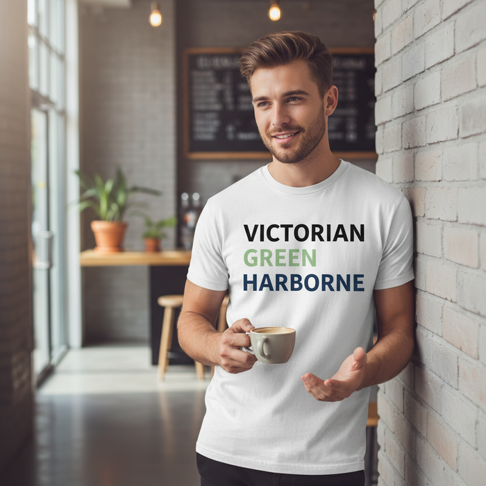 Harborne - T-Shirt - Minimal Type Stack Design