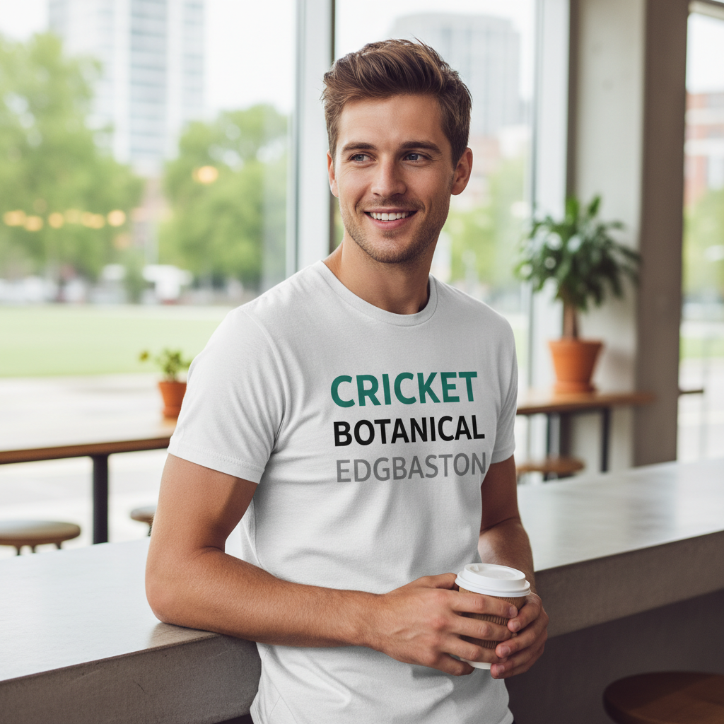 Edgbaston - T-Shirt - Minimal Type Stack Design