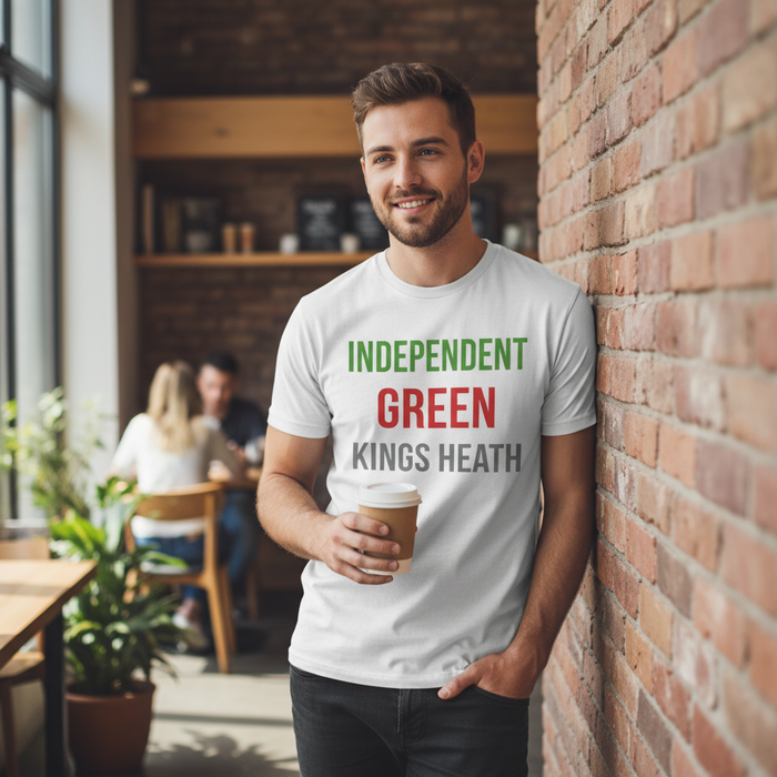 Kings Heath - T-Shirt - Minimal Type Stack Design