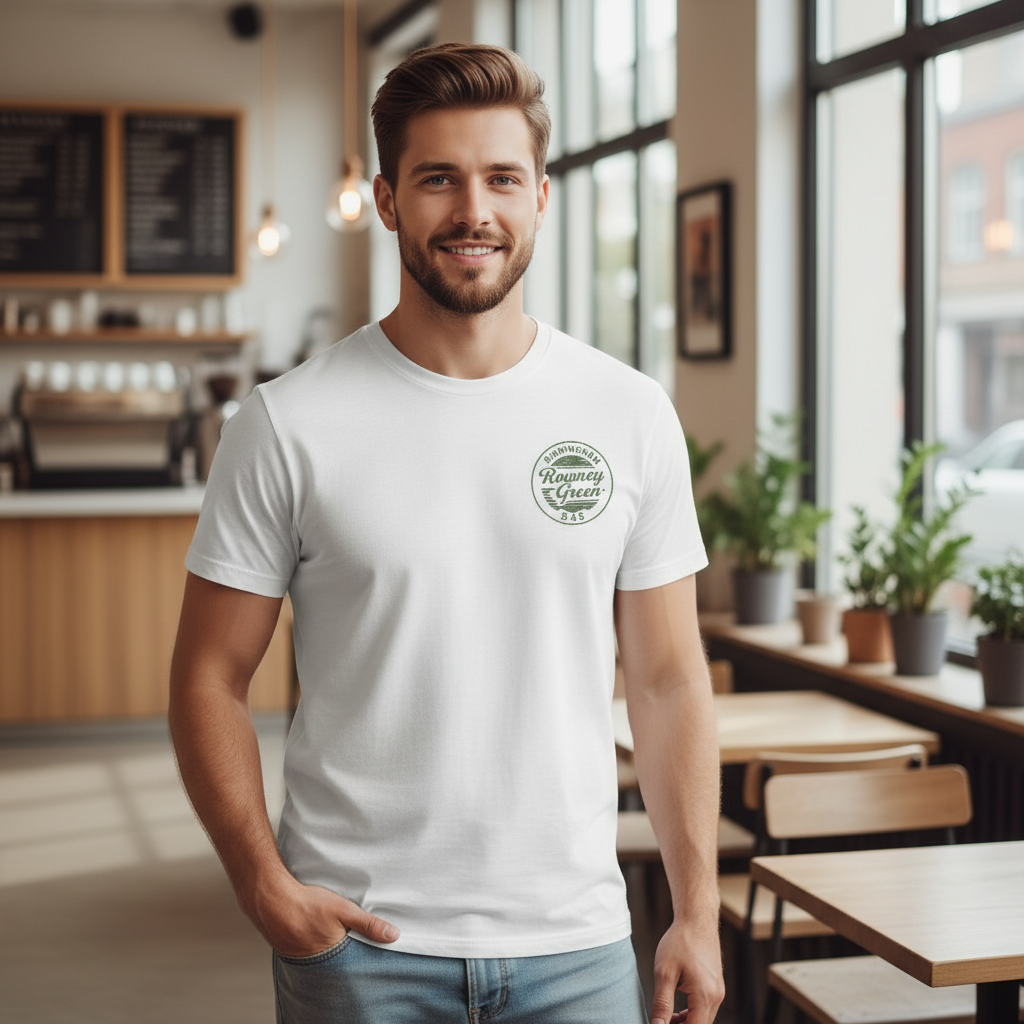 Rowney Green - T-Shirt - B48 Vintage Stamp Design