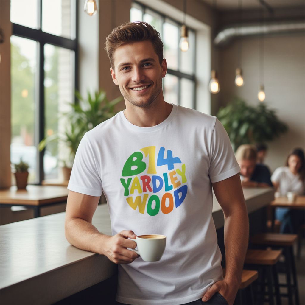 Yardley Wood - T-Shirt - Colour Burst Design