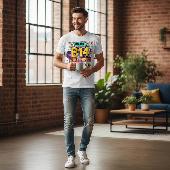 Kings Heath - T-Shirt - Playful Neon Vibe Design