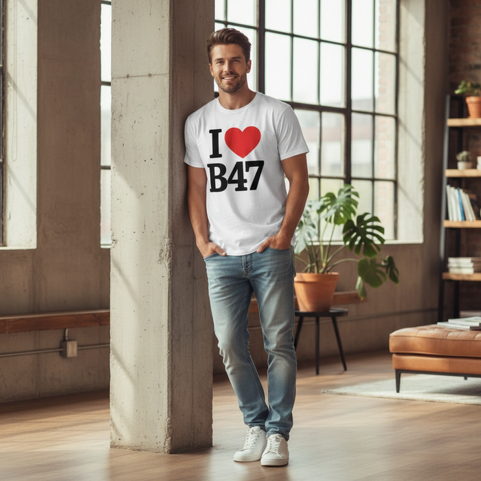 Wythall - T-Shirt - I Heart B47 Design