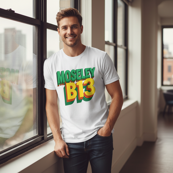 Moseley - T-Shirt - Bold 3D Type Design