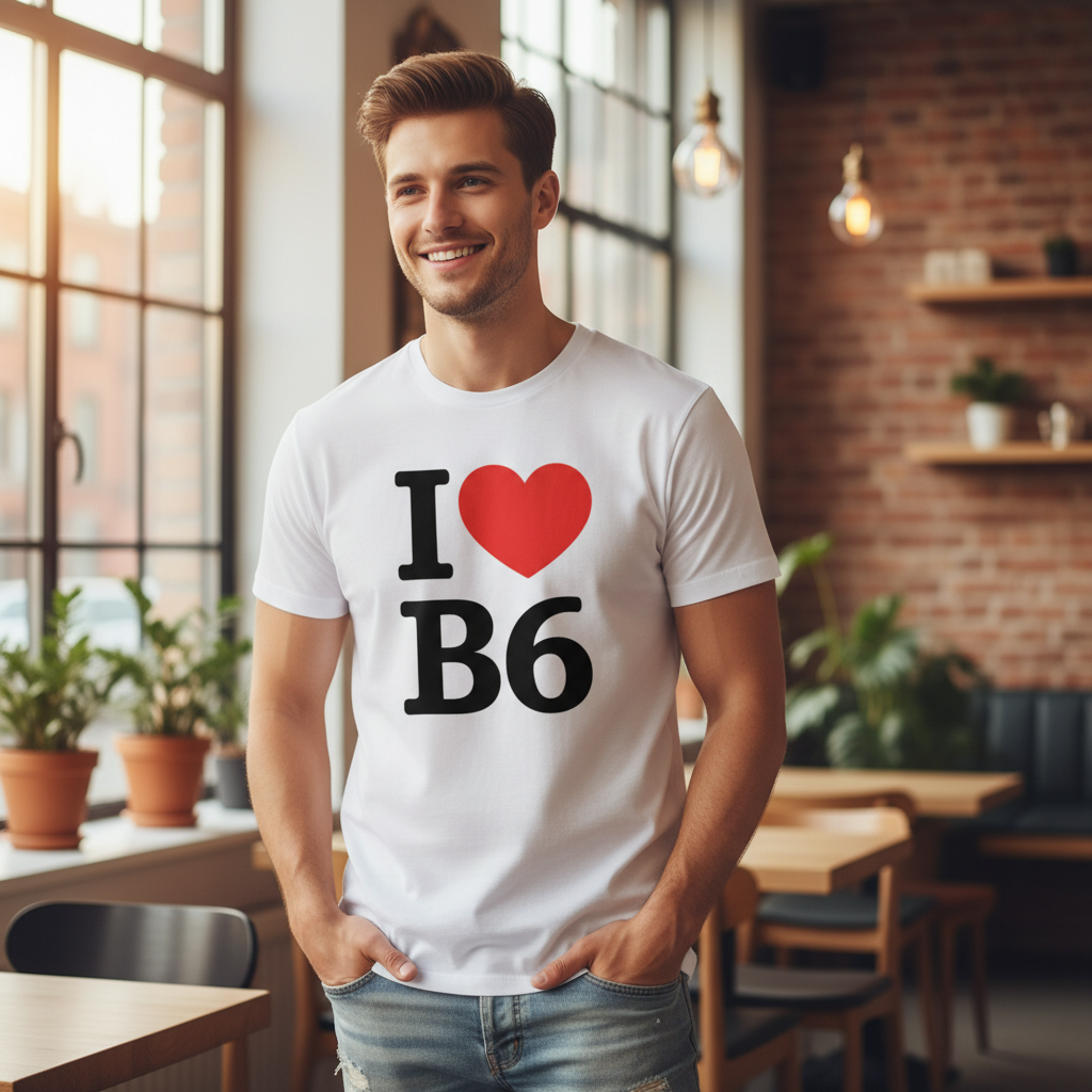 B6 - T-Shirt - I Heart B6 Design - Aston | Birchfield | Witton