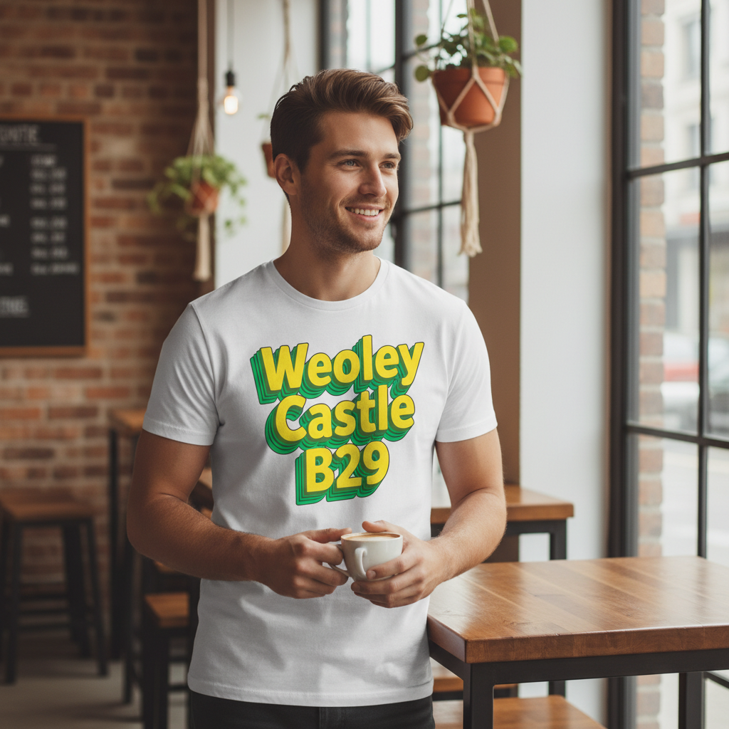 Weoley Castle - T-Shirt - Bold 3D Type Design