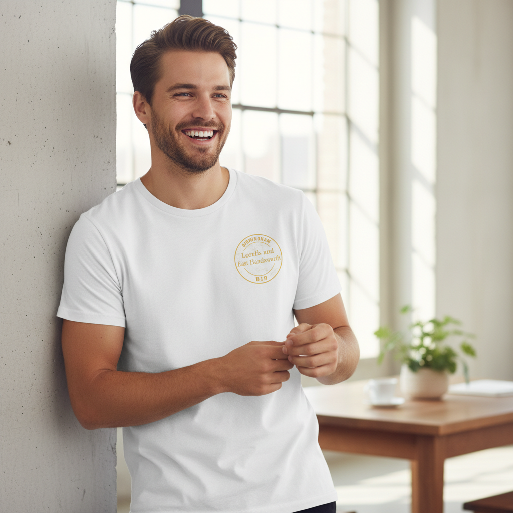 Lozells and East Handsworth - T-Shirt - B19 Vintage Stamp Design
