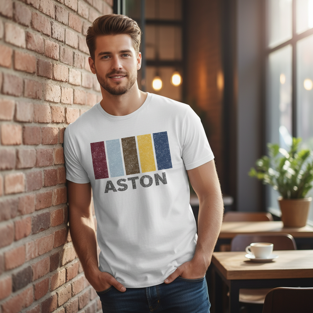 Aston - T-Shirt - Colour Block Design