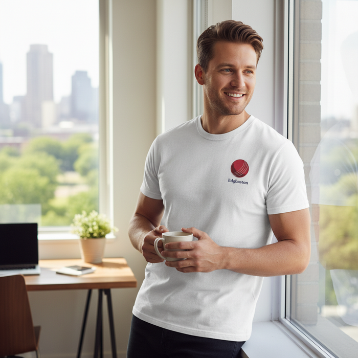 Edgbaston - T-Shirt - Bold Indie Design - Cricket Ball
