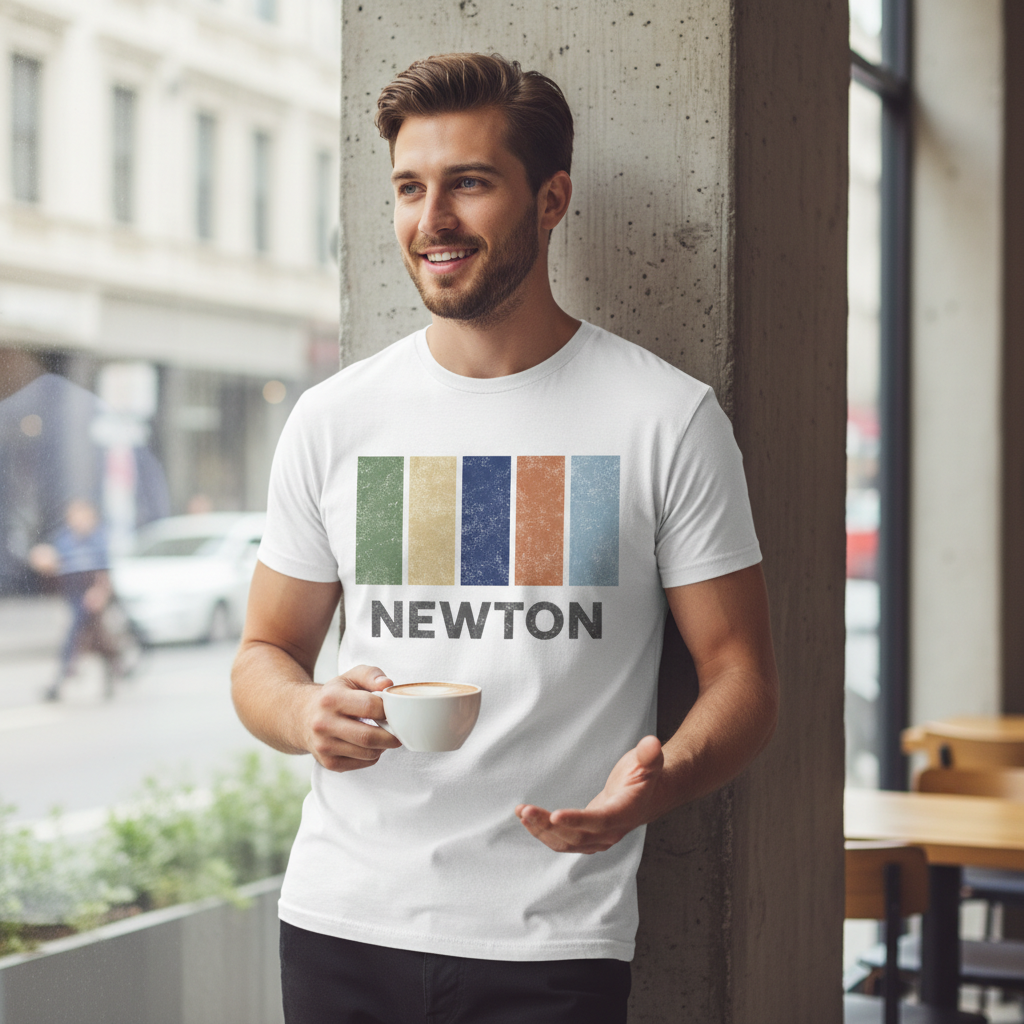 Newton - T-Shirt - Colour Block Design