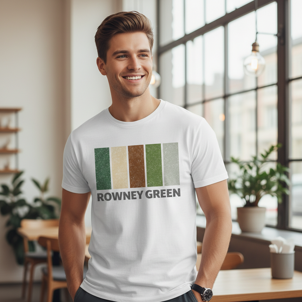 Rowney Green - T-Shirt - Colour Block Design