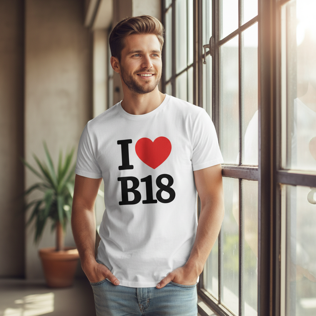 B18 - T-Shirt - I Heart B18 Design - Winson Green | Hockley | Soho