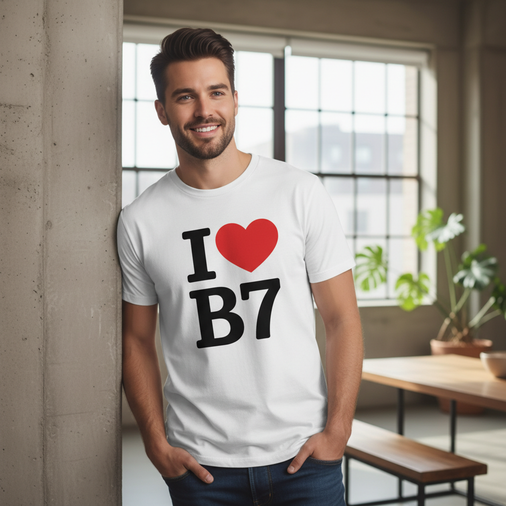 B7 - T-Shirt - I Heart B7 Design - Nechells | Vauxhall | Ashted | Duddeston