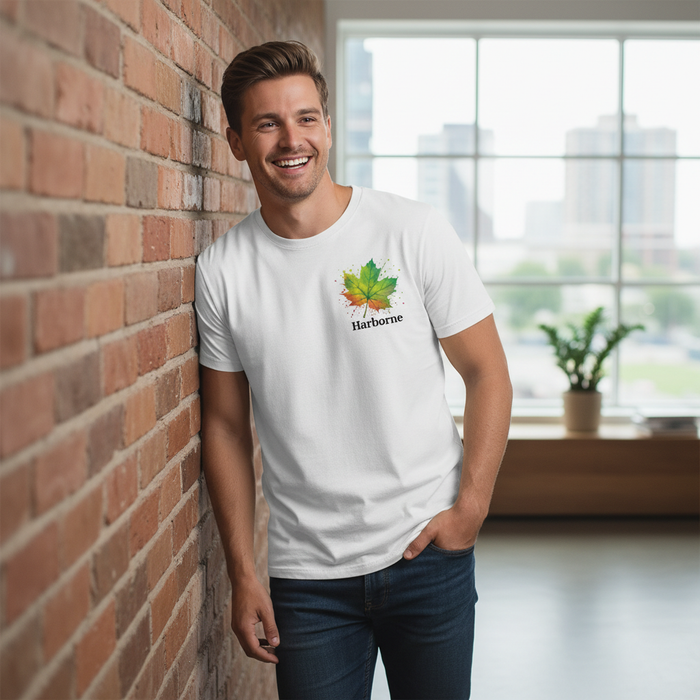 Harborne - T-Shirt - Colour Splash Design - Leaf