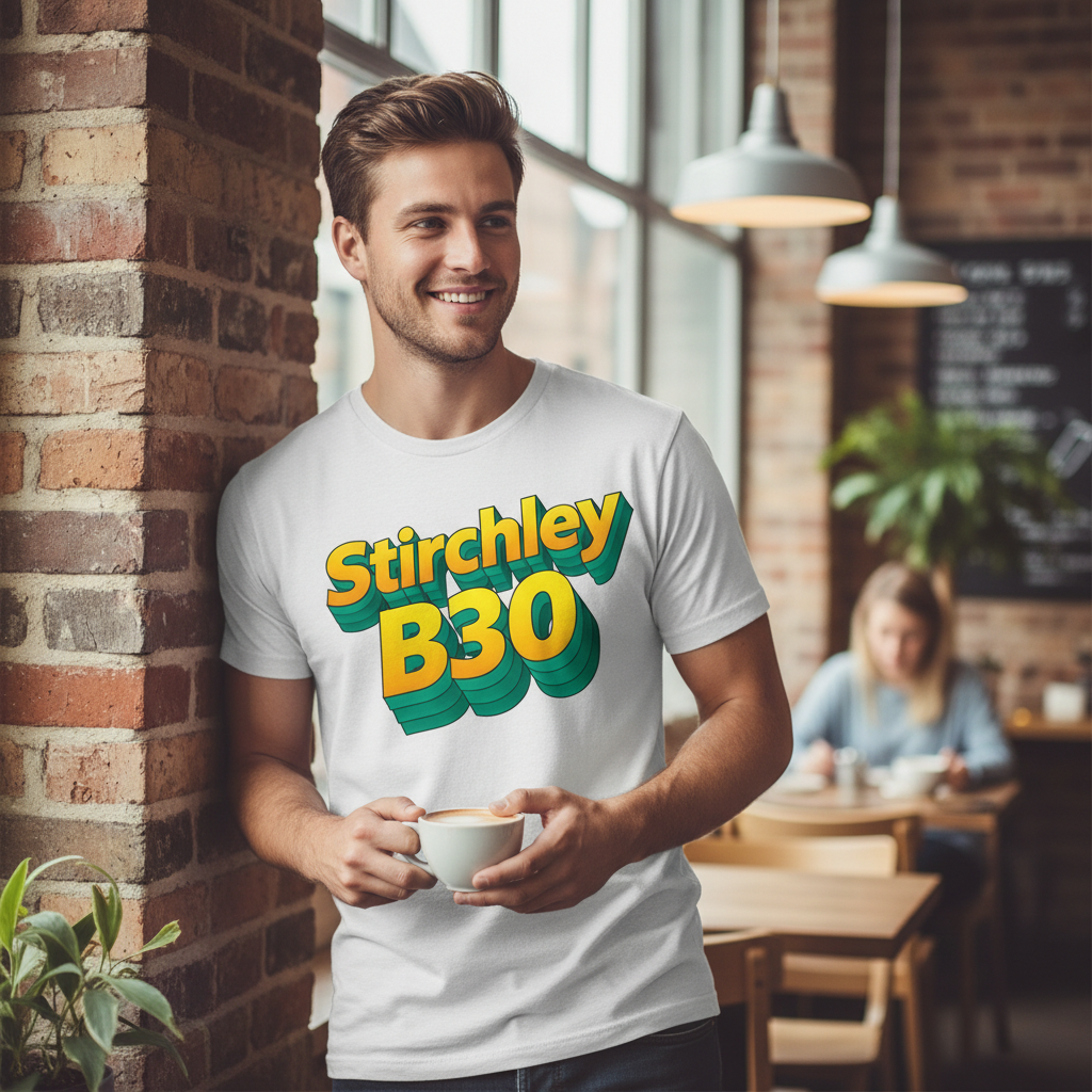 Stirchley - T-Shirt - Bold 3D Type Design